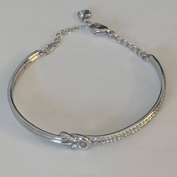 Women's Swarovski Knot Voile Bangle Bracelet - Picture 6 of 7
